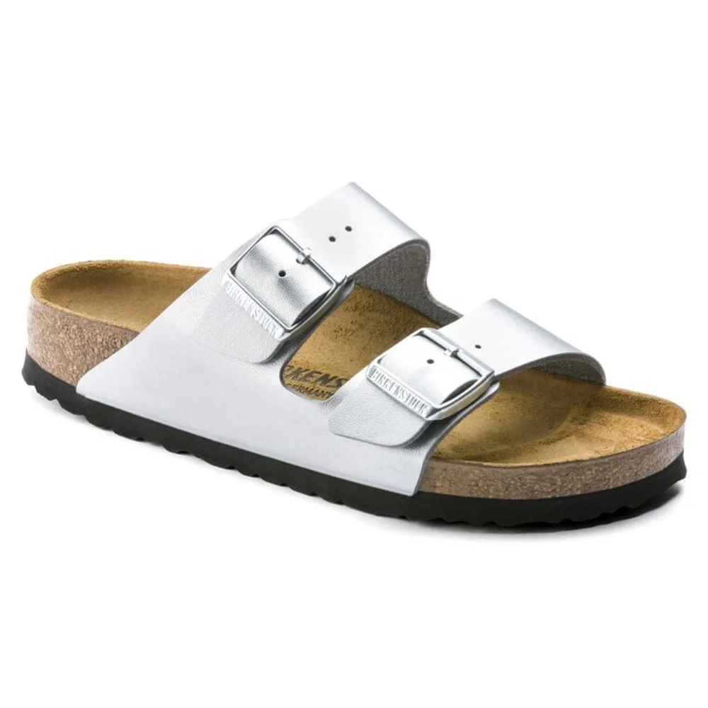 Birkenstock Arizona Silver Birko Flor